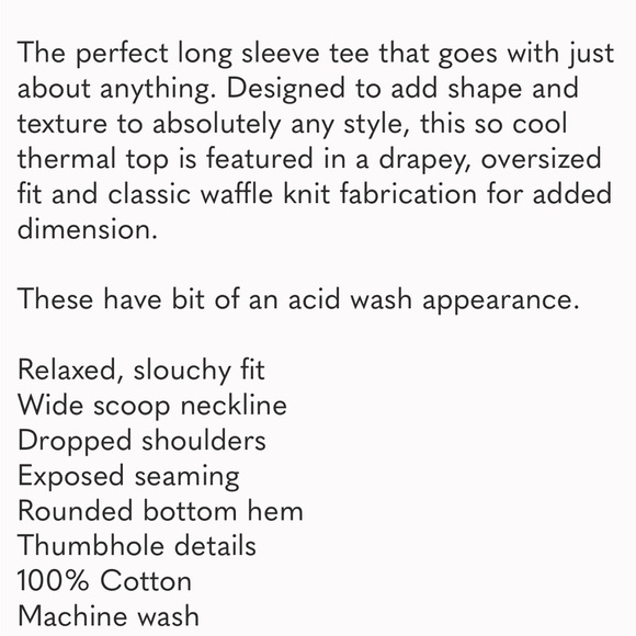 Free People Microphone Drop Thermal - Picture 3 of 4